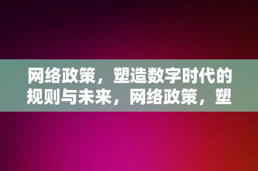 网络政策，塑造数字时代的规则与未来，网络政策，塑造数字时代的规则与未来之锚，网络政策，塑造数字时代规则与未来的锚点