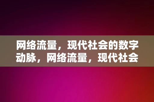 网络流量，现代社会的数字动脉，网络流量，现代社会的数字动脉，网络流量，现代社会的数字动脉